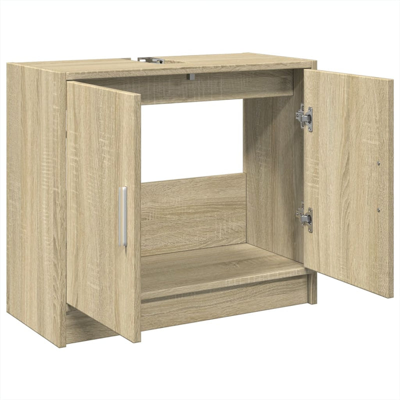 Waschbeckenunterschrank Sonoma-Eiche 63x29x55 cm Holzwerkstoff