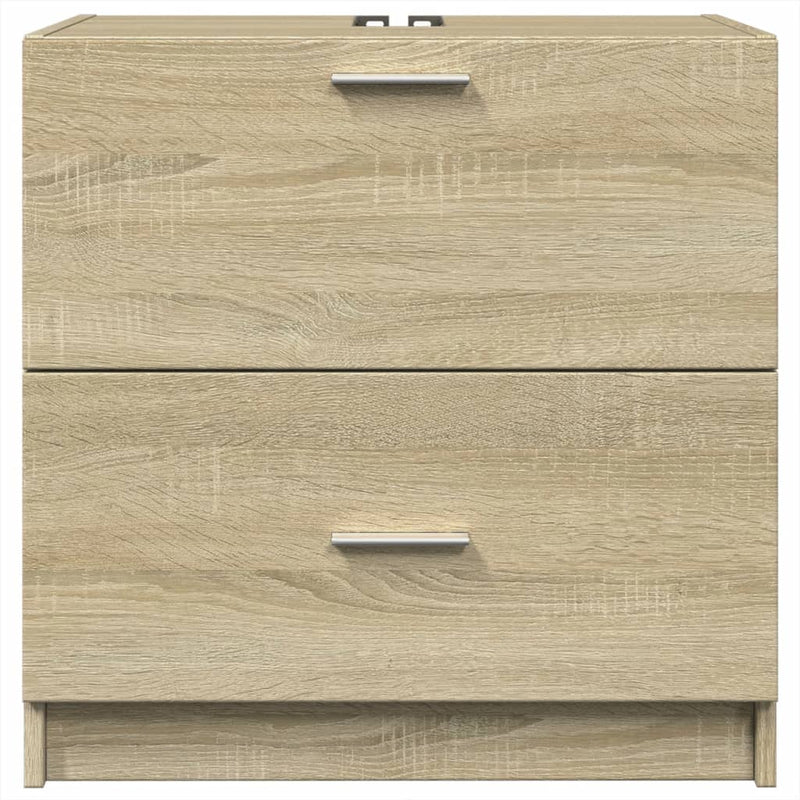 Waschbeckenunterschrank Sonoma-Eiche 59x37x59 cm Holzwerkstoff