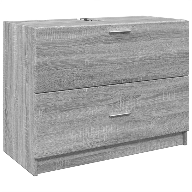 Waschbeckenunterschrank Grau Sonoma 78x37x59 cm Holzwerkstoff