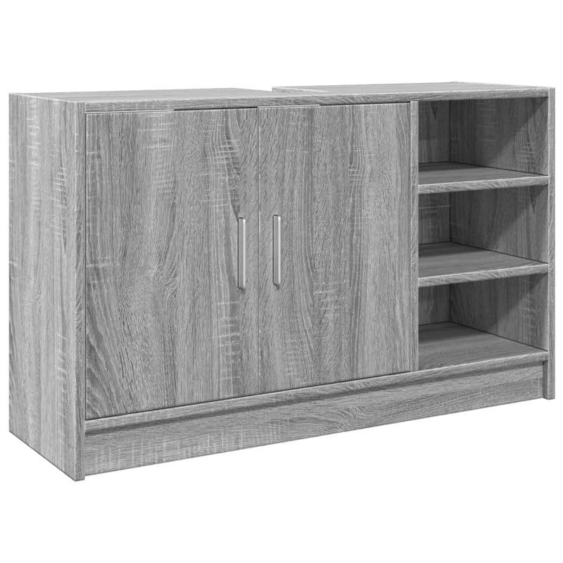 Waschbeckenunterschrank Grau Sonoma 90x29x55 cm Holzwerkstoff