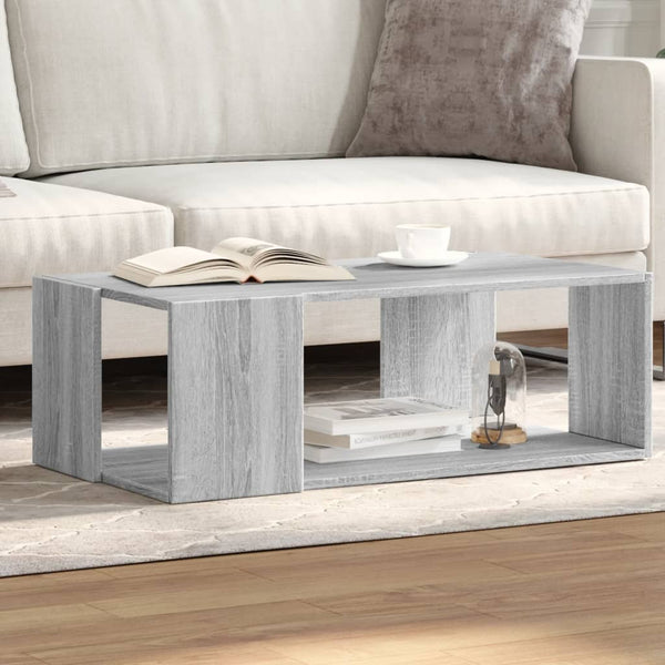 Couchtisch Grau Sonoma-Eiche 89,5x48x30 cm Holzwerkstoff