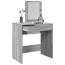 Schminktisch Mit Spiegel Braun Eichen-Optik 73X46,5X120 Cm