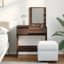 Schminktisch Mit Spiegel Braun Eichen-Optik 73X46,5X120 Cm