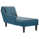 Chaiselongue Mit Kissen Und Rechter Armlehne Samt