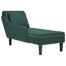Chaiselongue Mit Kissen Und Rechter Armlehne Samt