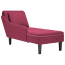 Chaiselongue Mit Kissen Und Rechter Armlehne Samt