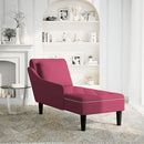 Chaiselongue Mit Kissen Und Rechter Armlehne Samt