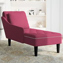 Chaiselongue Mit Kissen Und Rechter Armlehne Samt