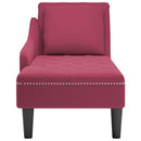 Chaiselongue Mit Kissen Und Rechter Armlehne Samt