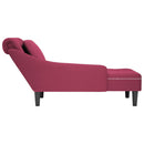 Chaiselongue Mit Kissen Und Rechter Armlehne Samt