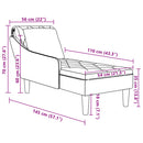Chaiselongue Mit Kissen Und Rechter Armlehne Samt