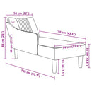Chaiselongue Mit Rechter Armlehne Stoff