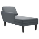 Chaiselongue Mit Kissen Und Rechter Armlehne Samt