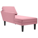 Chaiselongue Mit Kissen Und Rechter Armlehne Samt