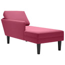 Chaiselongue Mit Kissen Und Rechter Armlehne Samt