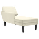 Chaiselongue Mit Kissen Und Rechter Armlehne Samt