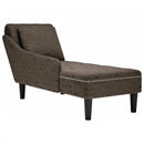 Chaiselongue Mit Kissen & Rechter Armlehne Grau Kunstleder