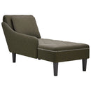 Chaiselongue Mit Kissen & Rechter Armlehne Grau Kunstleder