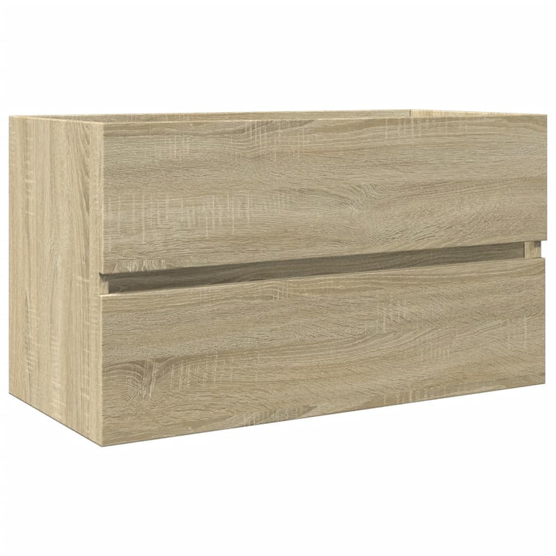 Waschbeckenunterschrank Sonoma-Eiche 80x38,5x45cm Holzwerkstoff