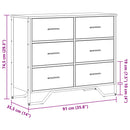 Kommode 91X35,5X74,5 Cm Holzwerkstoff