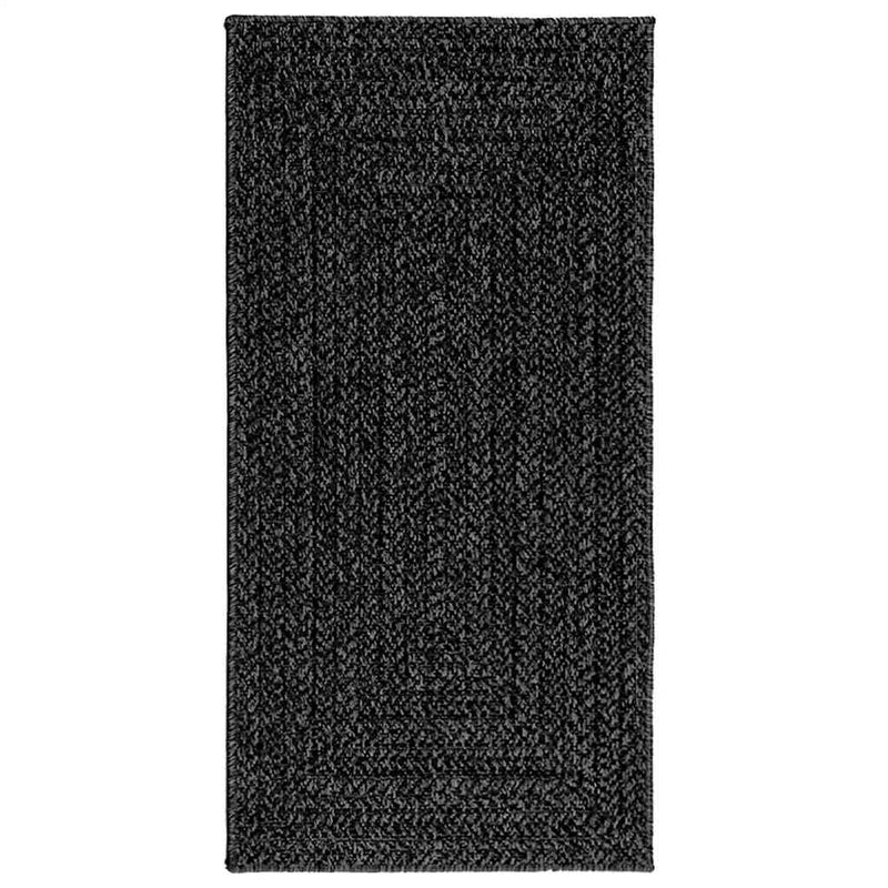 Teppich ZIZUR Anthrazit 60x110 cm Jute-Optik Indoor und Outdoor