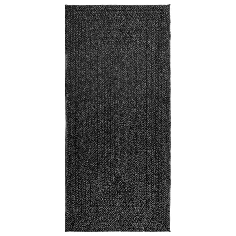 Teppich ZIZUR Anthrazit 100x200cm Jute-Optik Indoor und Outdoor