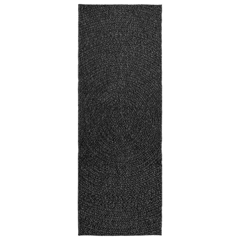 Teppich ZIZUR Anthrazit 80x200 cm Jute-Optik Indoor und Outdoor