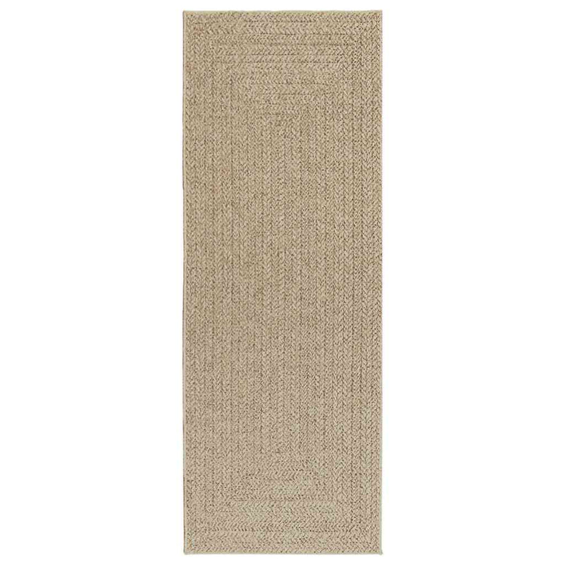 Teppich ZIZUR Beige 80x200 cm Jute-Optik Indoor und Outdoor