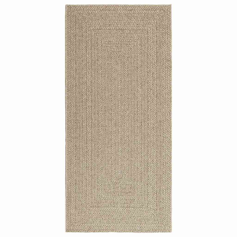 Teppich ZIZUR Beige 100x200 cm Jute-Optik Indoor und Outdoor