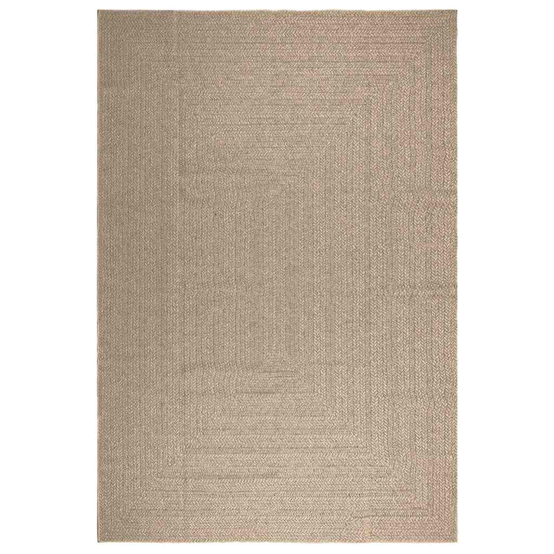 Teppich ZIZUR Beige 240x340 cm Jute-Optik Indoor und Outdoor