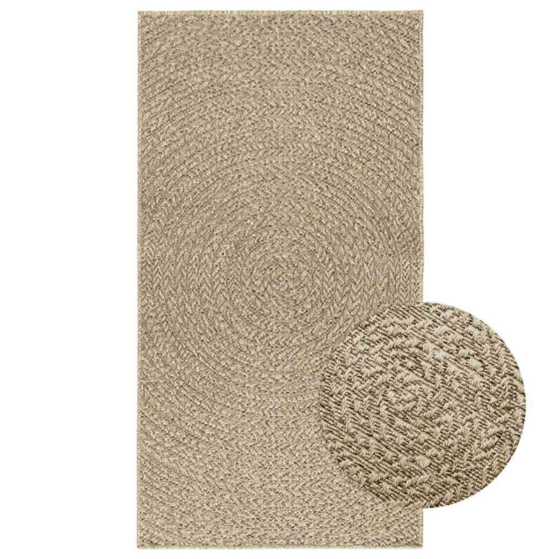 Teppich ZIZUR Beige 80x150 cm Jute-Optik Indoor und Outdoor