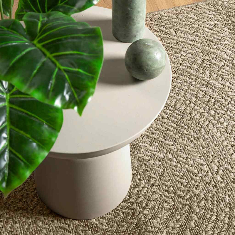 Teppich ZIZUR Beige 80x150 cm Jute-Optik Indoor und Outdoor