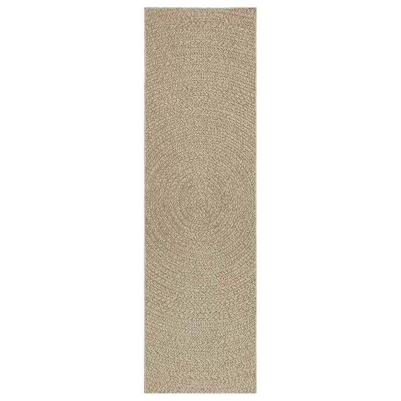 Teppich ZIZUR Beige 80x250 cm Jute-Optik Indoor und Outdoor