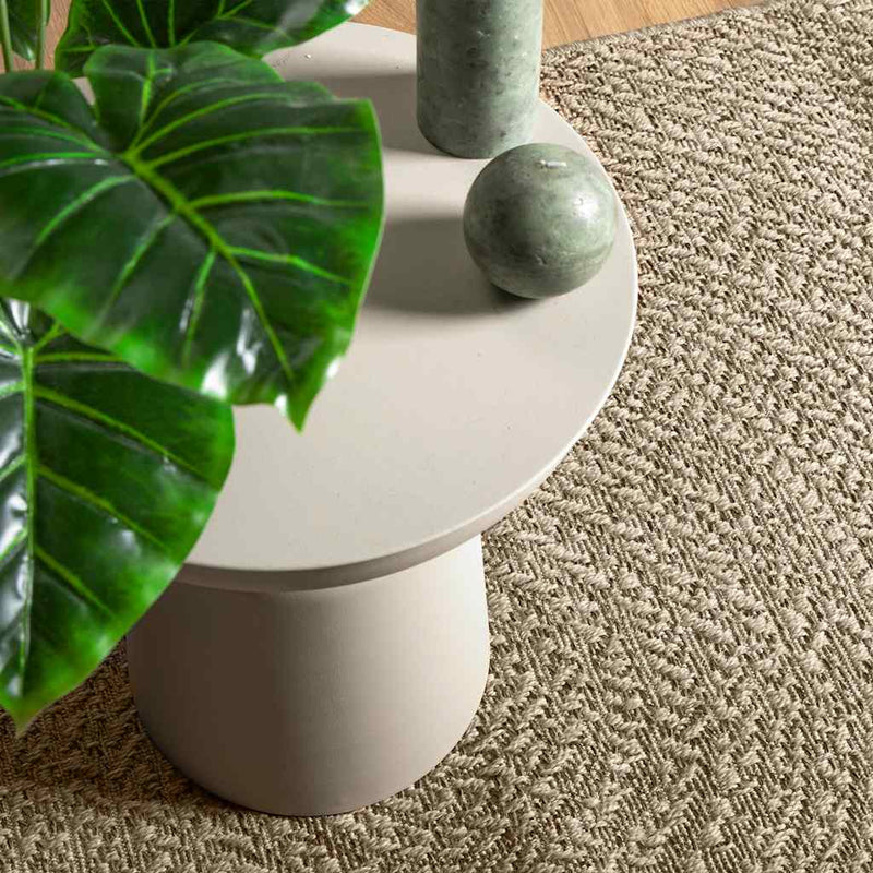 Teppich ZIZUR Beige 80x250 cm Jute-Optik Indoor und Outdoor