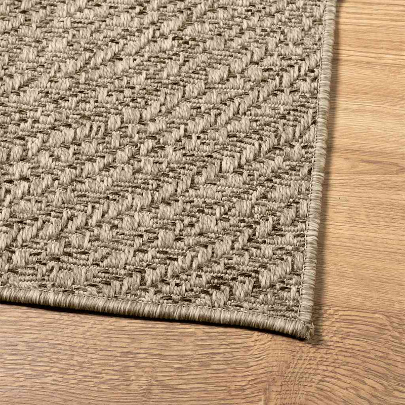 Teppich ZIZUR Beige 100x200 cm Jute-Optik Indoor und Outdoor