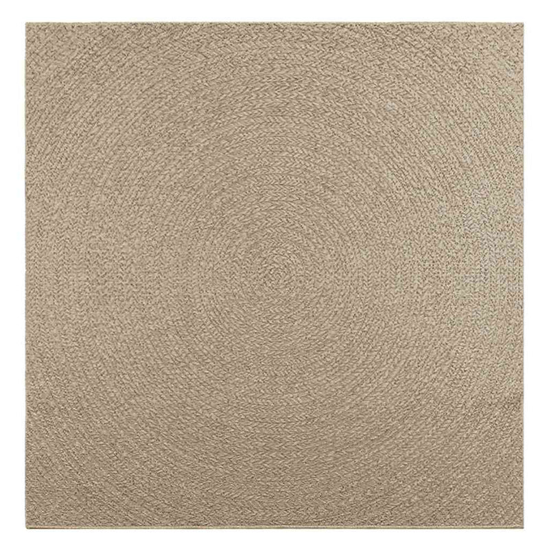 Teppich ZIZUR Beige 200x200 cm Jute-Optik Indoor und Outdoor