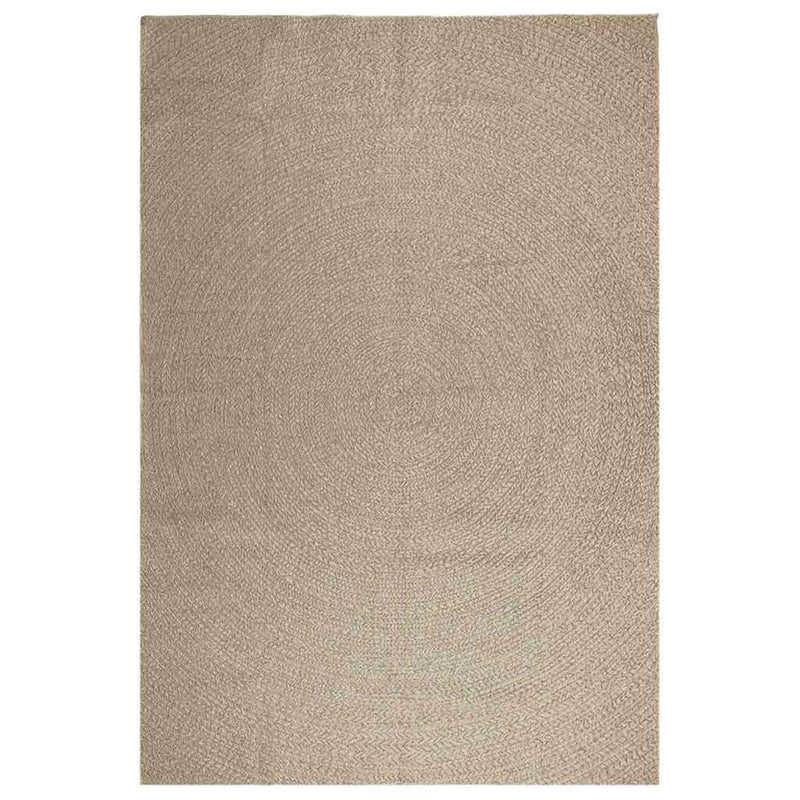 Teppich ZIZUR Beige 240x340 cm Jute-Optik Indoor und Outdoor