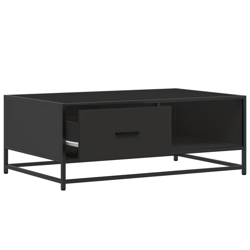 Couchtisch Schwarz 90x57x35 cm Holzwerkstoff und Metall