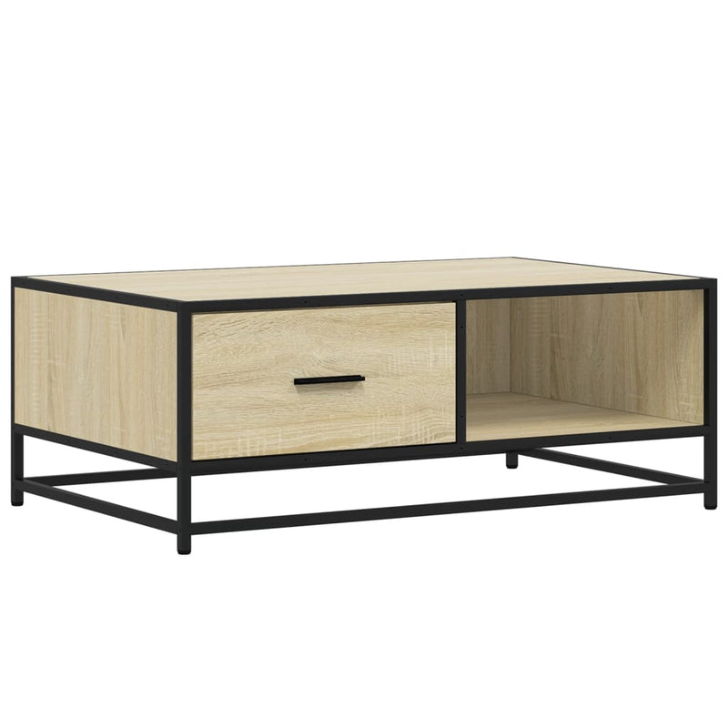 Couchtisch Sonoma-Eiche 90x57x35 cm Holzwerkstoff und Metall