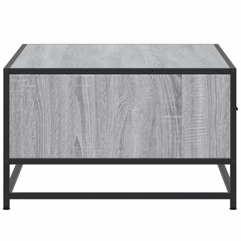 Couchtisch Grau Sonoma 90x57x35 cm Holzwerkstoff und Metall