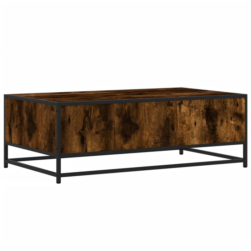 Couchtisch Räuchereiche 100x57x35 cm Holzwerkstoff und Metall