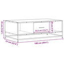Couchtisch 100X57X35 Cm Holzwerkstoff Und Metall