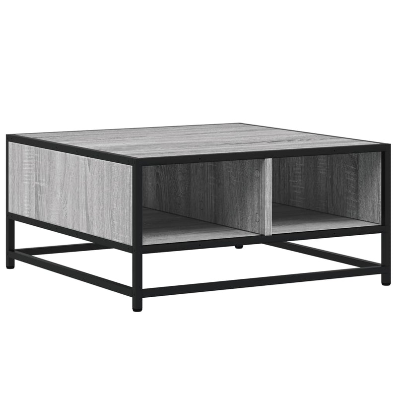 Couchtisch Grau Sonoma 60,5x60,5x30 cm Holzwerkstoff und Metall