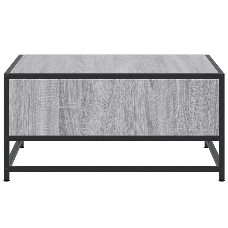 Couchtisch Grau Sonoma 60,5x60,5x30 cm Holzwerkstoff und Metall