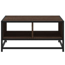 Couchtisch Braun Eiche 60,5X60,5X30 Cm Holzwerkstoff Und Metall