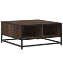 Couchtisch Braun Eiche 60,5X60,5X30 Cm Holzwerkstoff Und Metall