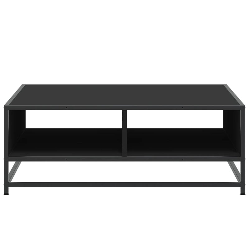 Couchtisch Schwarz 80x80x30 cm Holzwerkstoff und Metall