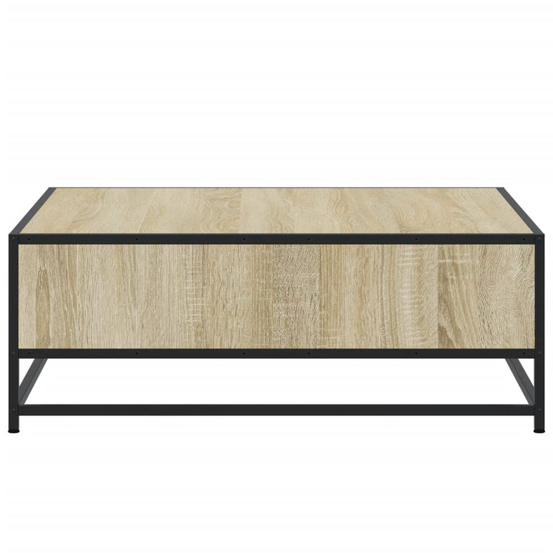 Couchtisch Sonoma-Eiche 80x80x30 cm Holzwerkstoff und Metall