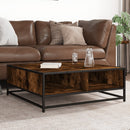 Couchtisch Braun Eiche 60,5X60,5X30 Cm Holzwerkstoff Und Metall