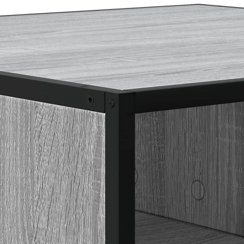 Couchtisch Grau Sonoma 80x80x30 cm Holzwerkstoff und Metall